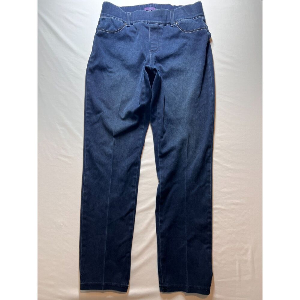 NYDJ Women's Pull On Pants Lift Tuck Technology 12 Blue Made In USA